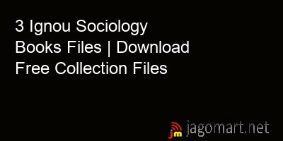 picture 3 Ignou Sociology Books Files | Download Free Collection Files