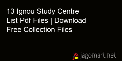 picture_13 Ignou Study Centre List Pdf Files | Download Free Collection Files