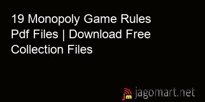 monopoly game rules pdf