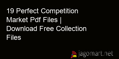 picture 19 Perfect Competition Market Pdf Files | Download Free Collection Files