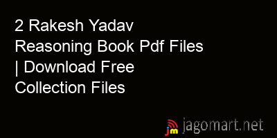 picture 2 Rakesh Yadav Reasoning Book Pdf Files | Download Free Collection Files