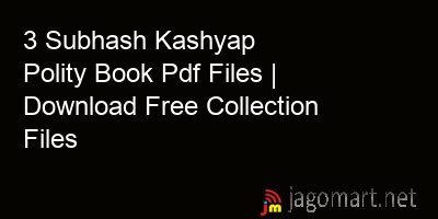 picture 3 Subhash Kashyap Polity Book Pdf Files | Download Free Collection Files