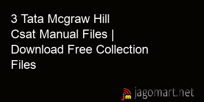 picture 3 Tata Mcgraw Hill Csat Manual Files | Download Free Collection Files