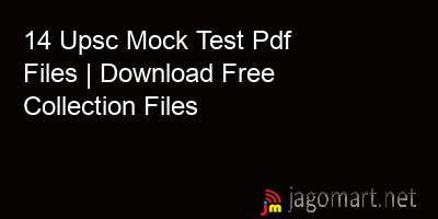 picture 14 Upsc Mock Test Pdf Files | Download Free Collection Files