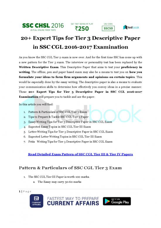 picture Ssc Descriptive Paper 121581 | 20 Expert Tips For Tier 3 Descriptive Paper In Ssc Cgl 2016 2017 Examination