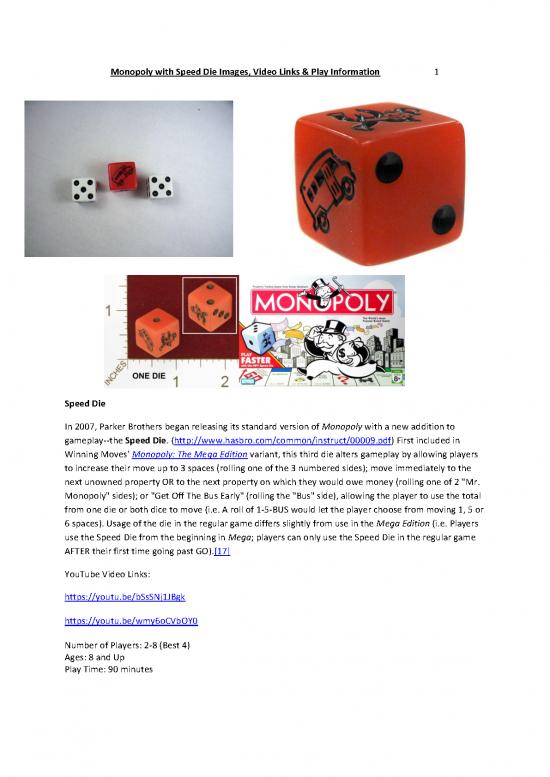 picture1_Monopoly Pdf 122537 | 42 Monopoly With Speed Dice Description