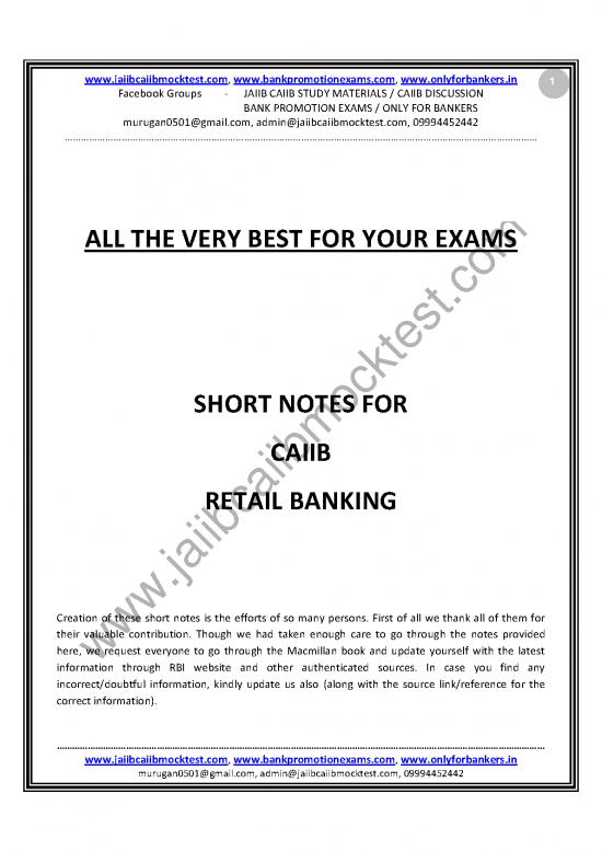 picture Study Pdf 120537 | Caiib Retail Banking Short Notes By Murugan