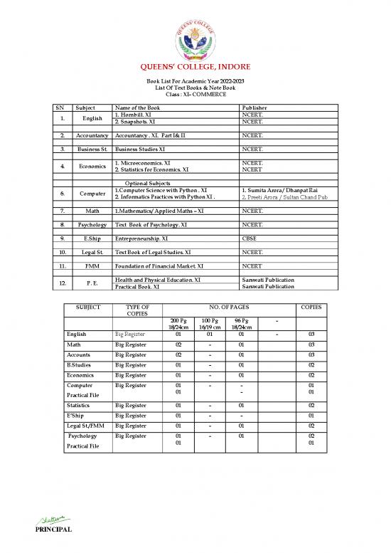 picture1_Economics Pdf 120325 | Class Xi Commerce Book List For The Session 2022 23