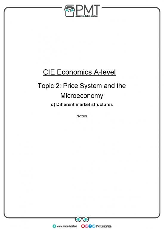 picture Competition Pdf 122268 | D) Different Market Structures