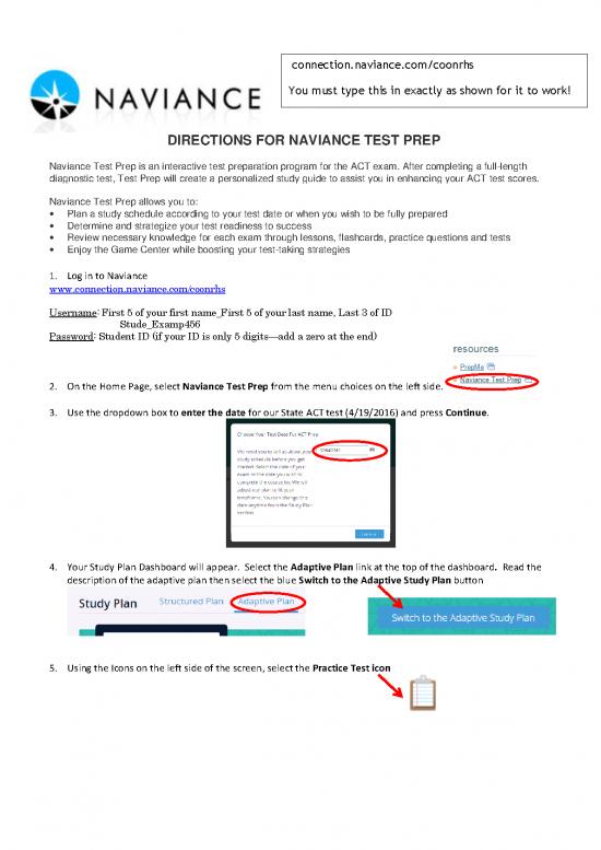 picture Study Guide Pdf 121652 | Directions For Naviance Test Prep