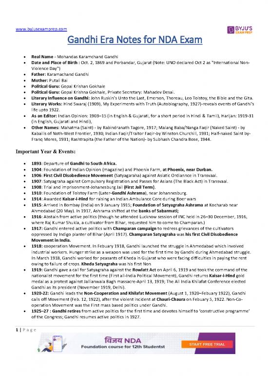 picture Nda Notes 121095 | Gandhi Era 89