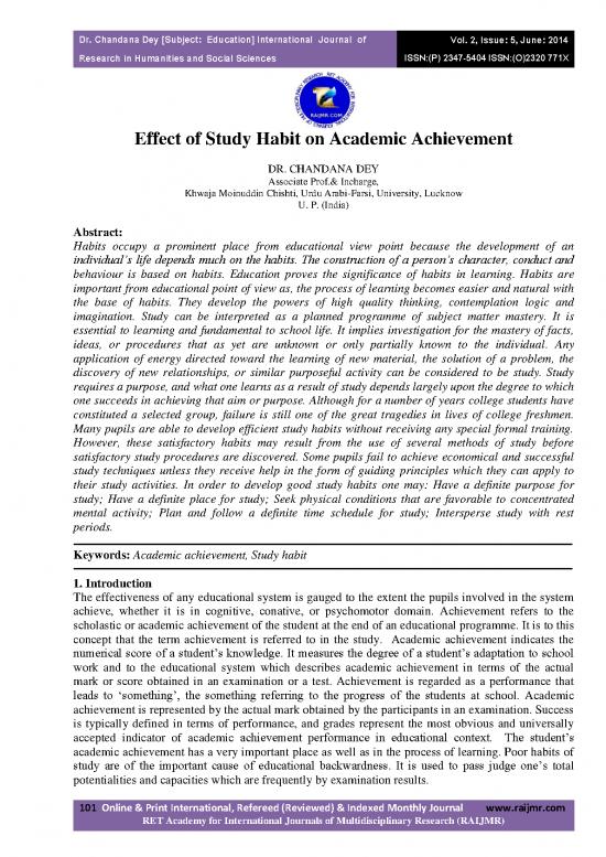 picture Study Habits Pdf 121996 | Ijrhs 2014 Vol02 Issue 05 18