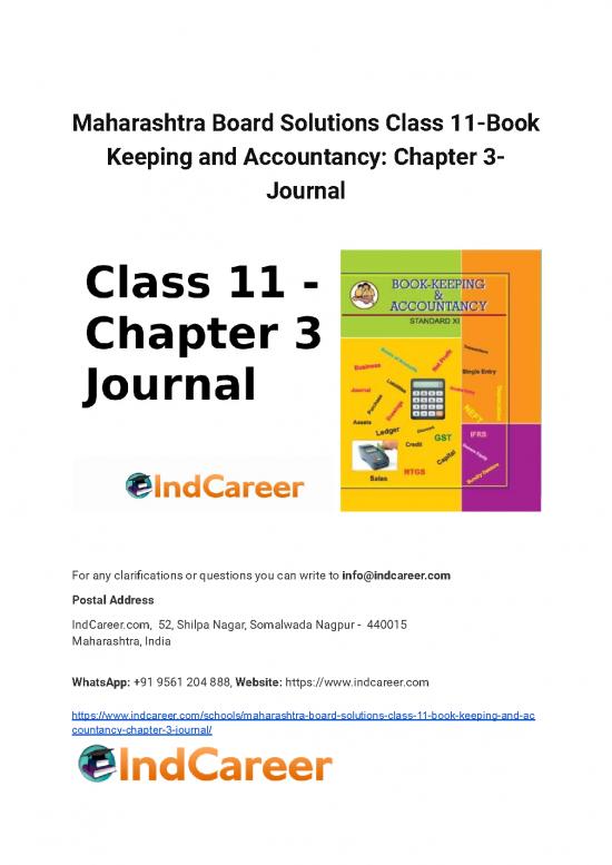 picture1_Maharashtra Board Solutions Class 11 Book Keeping And Accountancy  Chapter 3 Journal