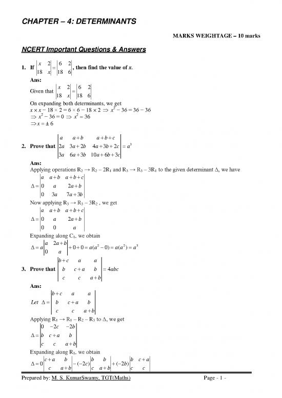 picture Determinants Ncert Pdf 121329 | Maths Notes Xii Determinants Ncert Important Qa
