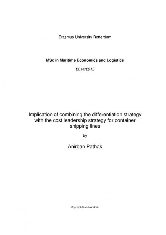 picture Differentiation Strategy Pdf 122290 | Pathak  Implication Of Combining The Differentiation Strategy With The Cost Leadership Strategy For Container Shipping Lines