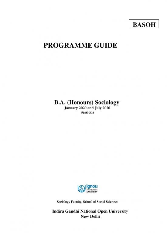 picture Ignou Books 120741 | Prog Guid Hon Sociology