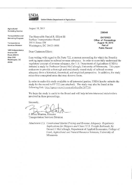 picture_Agreement Sample 121661 | Stb Filing Ep722 Railroad Revenue Adequacy