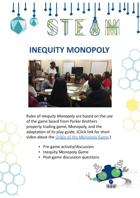 picture Monopoly Rules Pdf 122349 | Steam Team Academy Inequity Monopoly Activity