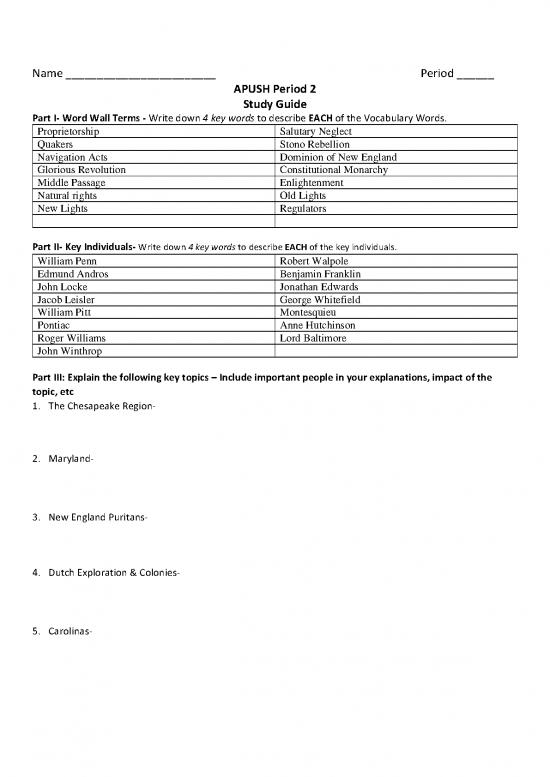 picture Apush Study Guide Pdf 122166 | Study Guide Period 2