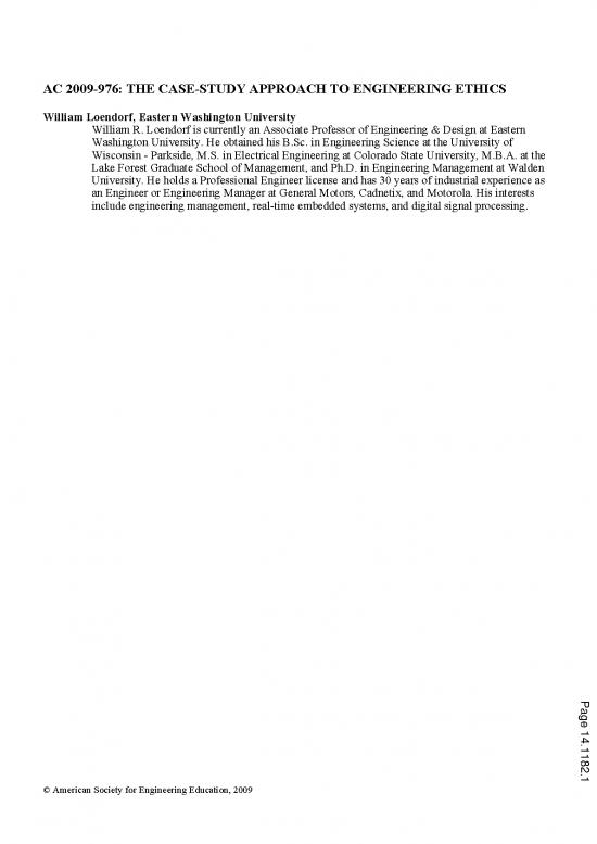 Study Pdf 120294 The Case Study Approach To Engineering Ethics