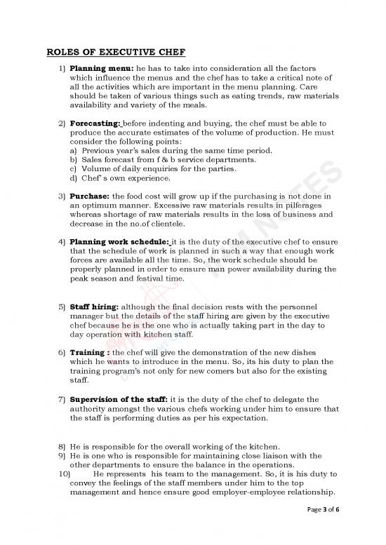 Restaurant Pdf 121833 | Unit 3 Hierarchy Area Of Department And Kitchen