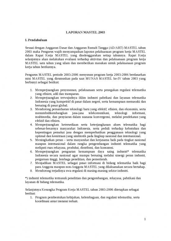 picture_Laporan Doc 11008 | Narasi Laporan Program Kerja Mastel 2003 | File Laporan Lainnya