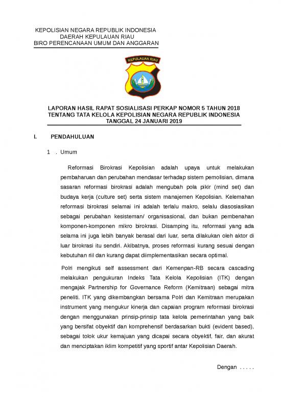picture_Laporan Sosialisasi 11024 | Laporan Sosialisasi Perkap Nomor 5 Tahun 2019 | File Laporan Lainnya