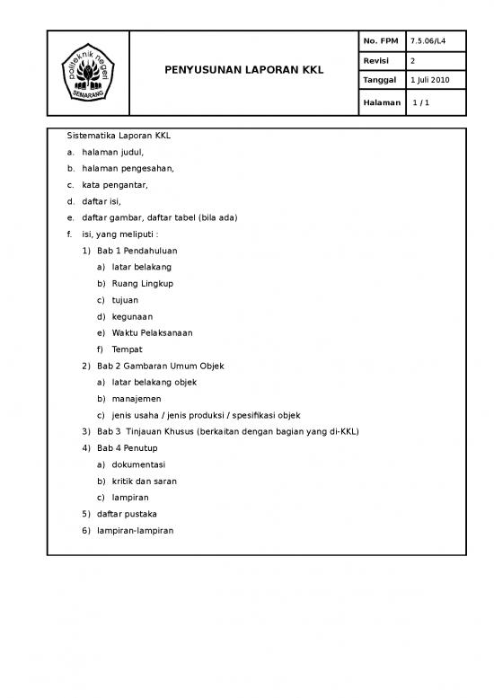picture Laporan Doc 11105 | Pm 06 L4  Form Penyusunan Laporan Kkl Revisi | File Laporan Lainnya