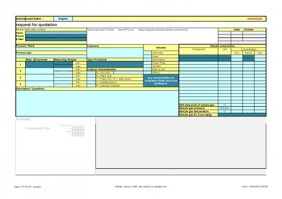picture Quotation Template Excel 11438 | Cga Request For Quotation | Sample Application