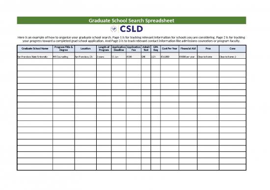 picture1_Free Financial Flyer Templates 11465 | Grad School Search Spreadsheet | Sample Application