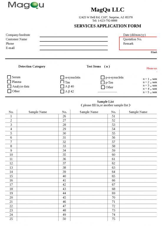picture Quotation Template Excel 11493 | Assay Application | Sample Application