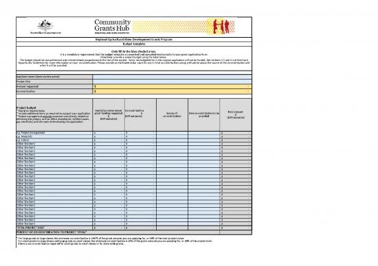 picture Excel Table Format Download 11570 | Regional Agricultural Shows Updated Budget Template | Sample Application
