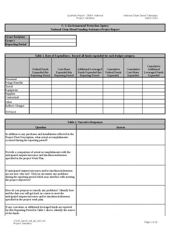 Excel Sheet Download 11590 | Report Nat Qtr Rev3 | Sample Application