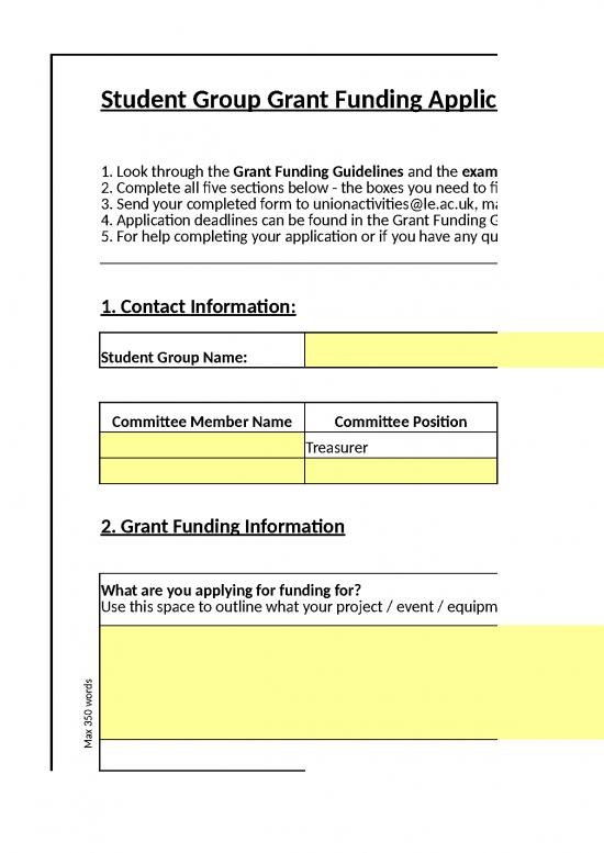 picture Information Flyer Template Free 11640 | Grant Funding Application 21 | Sample Application