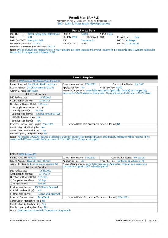 picture Information Flyer Template Free 11657 | Permitplan Sample 12 2 16 | Sample Application