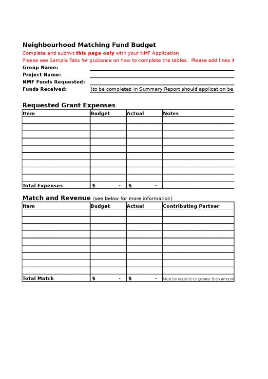 picture Excel Sheet Download 11700 | Nmf Budget Form 2022 | Sample Application