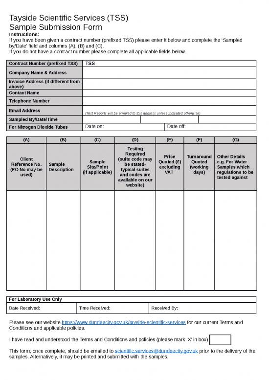 picture Company Presentation Template 11879 | Tss Sample Submission Form V2 Nov 2021 | Sample Submission