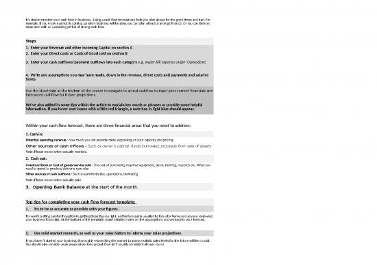 picture_Excel Sheet Download 12128 | Cash Flow Forecast Template | Business Form Tools