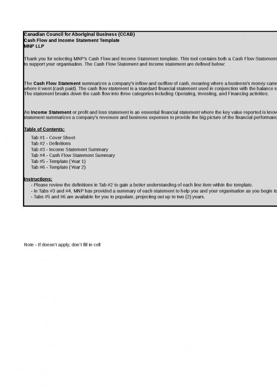 picture_Excel Sheet Download 12146 | Ccab Tfab Mnp Cashflow And Income Statement Tool Draft 5 5 2016 1 | Business Form Tools