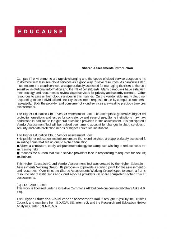 picture Excel Sheet Download 12154 | Highered Cloud Vendor Assess Tool | Business Form Tools