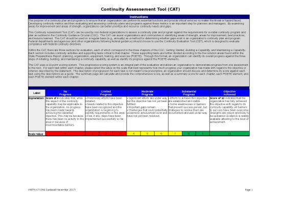 picture_Excel Sheet Download 12176 | Fema Continuity Assessment Tool | Business Form Tools