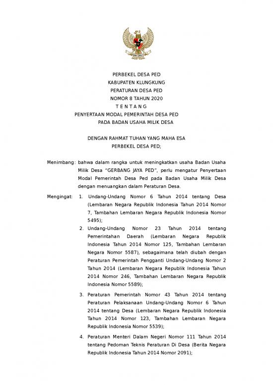 picture_Presentasi Usaha 12335 | Perdes Penyertaan Modal Bumdes | Literatur Keorganisasian Bumdes