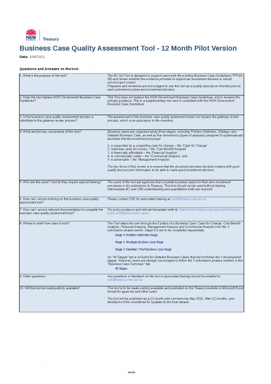 picture Excel Sheet Download 12404 | Business Case Quality Assurance Tool   12 Month Pilot | Business Form Tools