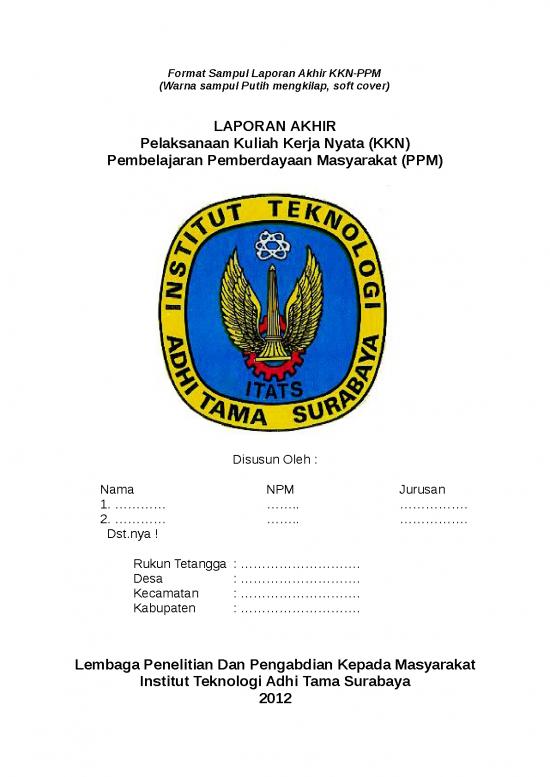 picture Laporan Doc 12437 | Panduan Laporan Kkn Ppm