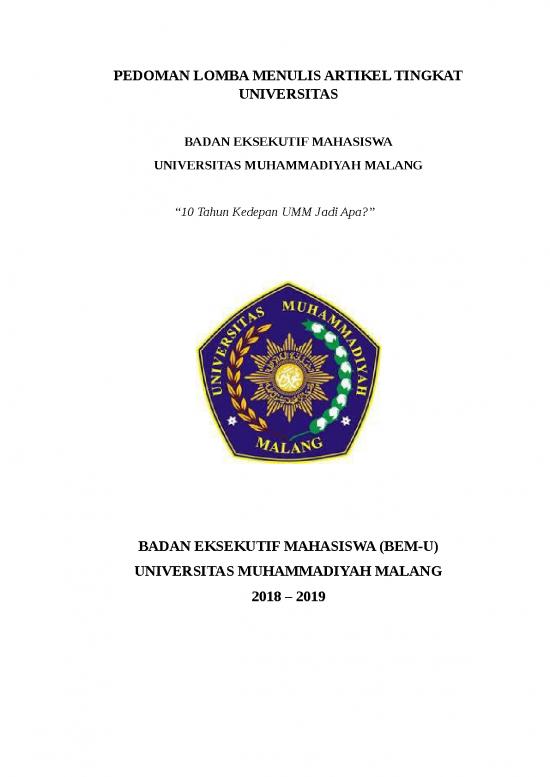 picture_Pedoman Kompetisi Artikel Bem Umm 2018