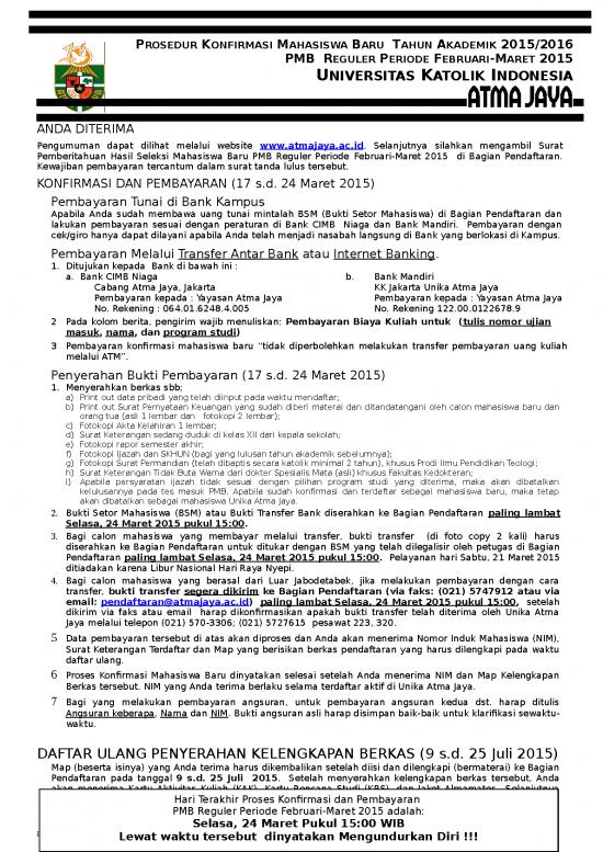 picture File - Surat Pemberitahuan Id 12656 | Prosedur Konfirmasi Pmb 2015 Gel3