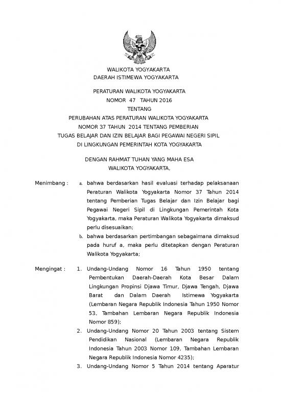 picture_Perwal 2016 47 Perubahan Atas Perwal 2014 37 Pemberian Tugas Belajar Dan Izin Belajar Bagi Pns Di Lingkungan Pemkot Yogyakarta 29