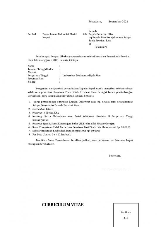 picture File - Surat Permohonan Id 12899 | Surat Permohonan Bidikmisi Pemprov 1