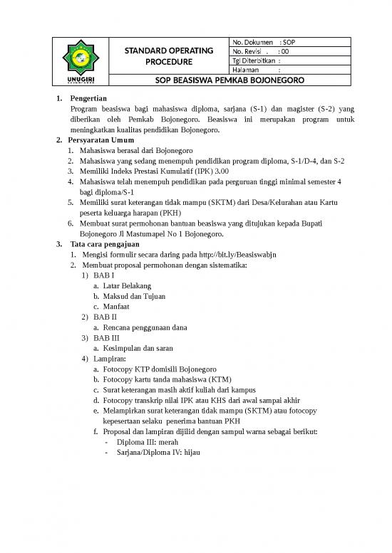 picture File - Surat Keterangan Id 12942 | Beasiswa Pemkab Bojonegoro