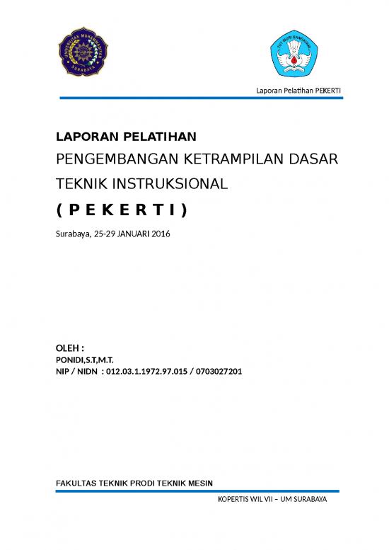 picture_File - Laporan Pelatihan Id 13058 | Laporan Pekerti Um Surabaya Ponidistmt
